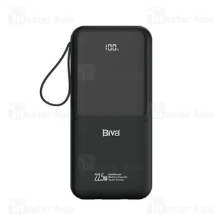 پاوربانک 30000 بیوا Biva BP-087 Power Bank توان 22.5 وات با کابل متصل - تصویر 2