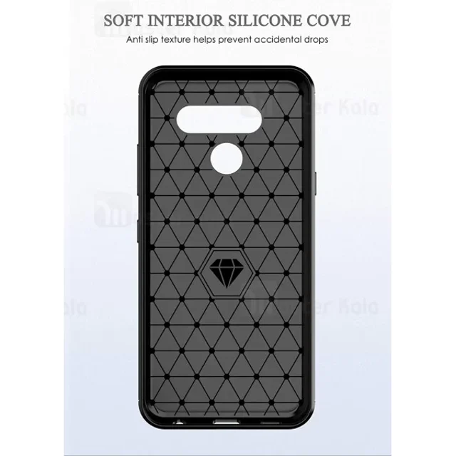 قاب محافظ ژله ای ال جی LG K50 / K12 Max Rugged Armor Fiber Carbon - تصویر 3