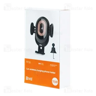 هولدر و شارژر وایرلس دریچه کولری بیوا Biva BH-29 Car Wireless Charging Phone Holder توان - تصویر 4