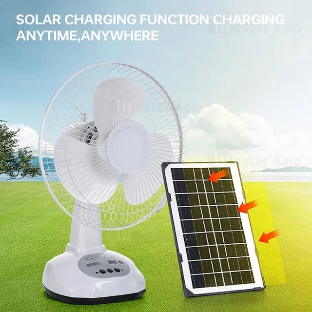 پنکه رومیزی شارژی بیوا Biva FA-06 desktop fan دارای پنل خورشیدی - تصویر 5