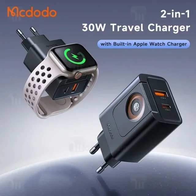 شارژر دیواری و شارژر وایرلس اپل واچ مک دودو Mcdodo CH-370 توان 30 وات - تصویر 3