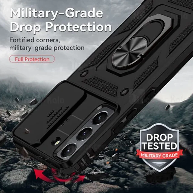 گارد محافظ ضد ضربه انگشتی سامسونگ Samsung Galaxy S22 Plus SHUNIJA Armor Case دارای محافظ - تصویر 6