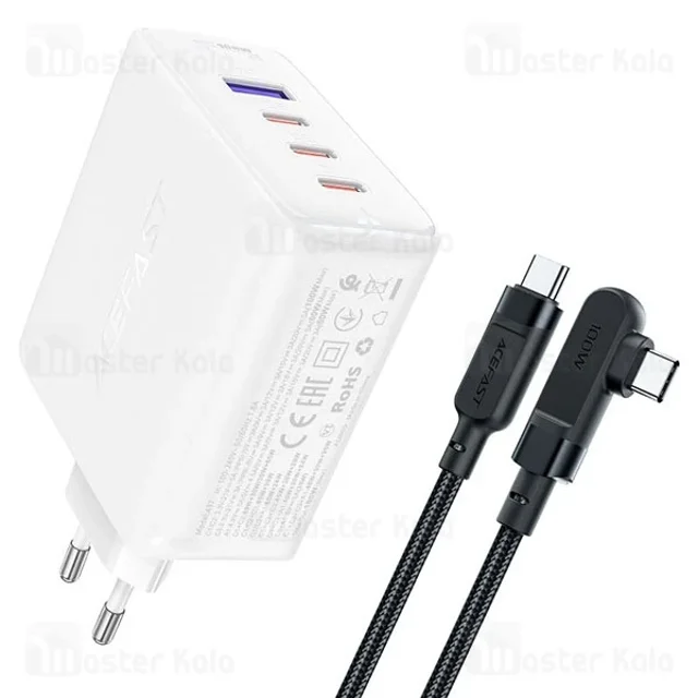 شارژر دیواری ایس فست ACEFAST A37 PD100W GaN Fast Charger توان 100 وات همراه با کابل - تصویر 6