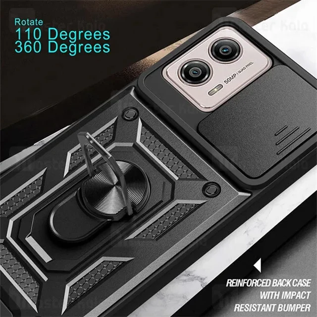 گارد محافظ ضد ضربه انگشتی Motorola Moto G23 SHUNIJA Case دارای محافظ دوربین - تصویر 4