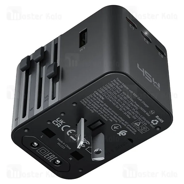شارژر دیواری و مبدل برق ایس فست ACEFAST Z8 PD45W GaN Fast Charger توان 45 وات - تصویر 3