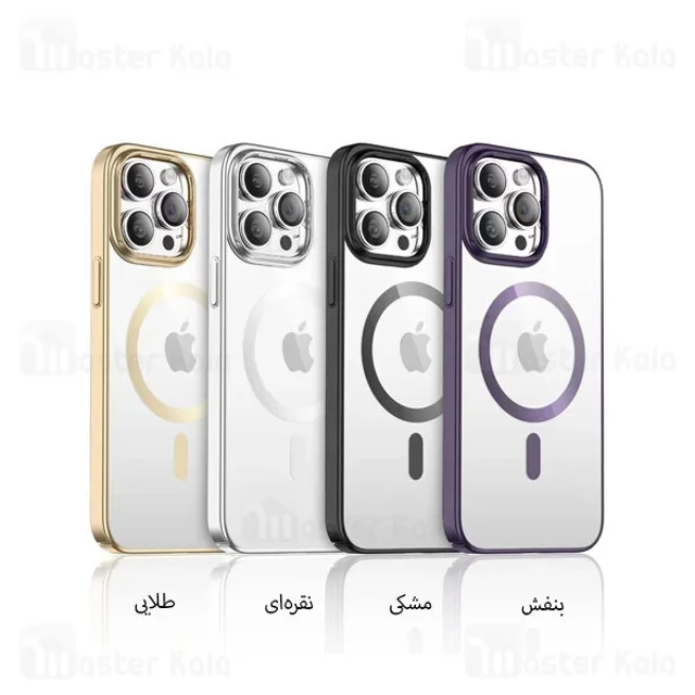 قاب محافظ مگ سیف گرین لاین آیفون Apple iPhone 14 Pro Max Green Lion Delgado Chrome - تصویر 2