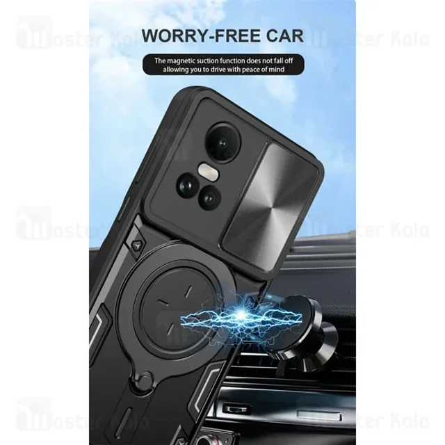 قاب ضد ضربه مگنتی اوپو Oppo Reno 10 5G / Reno 10 Pro Magnetic Support Case دارای محافظ - تصویر 3
