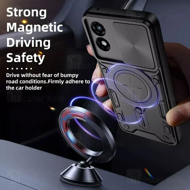 قاب ضد ضربه مگنتی موتورولا Motorola Moto G04 Magnetic Support Case دارای محافظ دوربین - تصویر 4