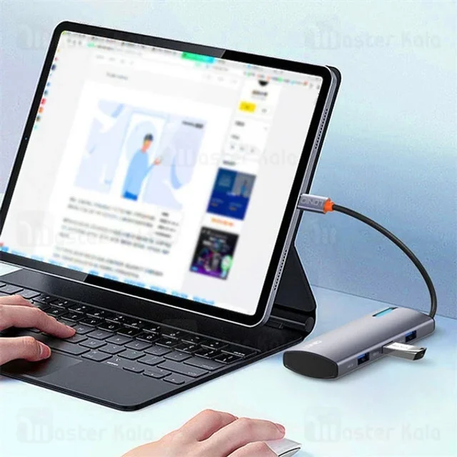 هاب 5 پورت تایپ سی الدینیو LDNIO DS-15U توان 100 وات - تصویر 5