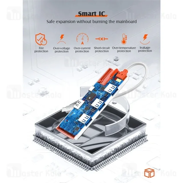 هاب 5 پورت تایپ سی الدینیو LDNIO DS-25H توان 100 وات - تصویر 6