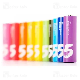 پک 10 تایی باتری رنگین کمانی قلمی شیائومی مدل Xiaomi ZI5 LR06 Alkaline AA - تصویر 4
