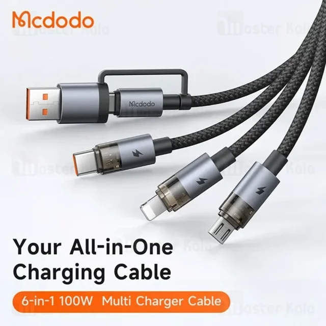 کابل چند سر Type-C مک دودو Mcdodo CA-726 توان 100 وات طول 1.2 متر - تصویر 4