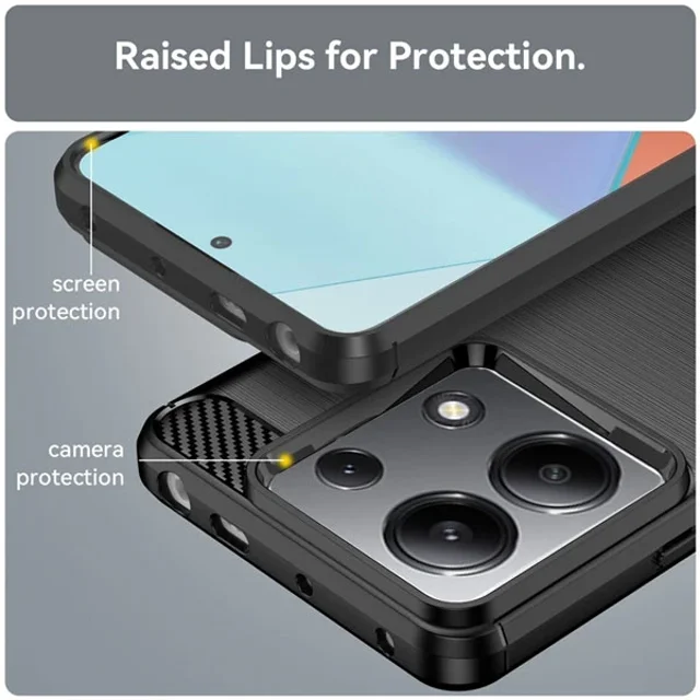 قاب فیبر کربنی شیائومی Xiaomi Redmi Note 13 4G Rugged Armor Fiber Carbon - تصویر 7