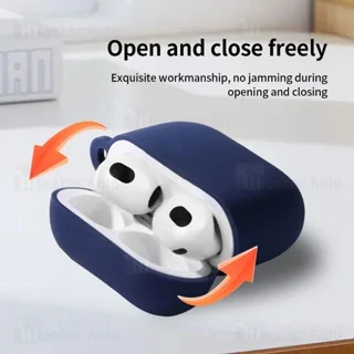 کاور محافظ سیلیکونی هندزفری اپل Apple Airpod 4 / 4 ANC دارای قلاب آویز - تصویر 2