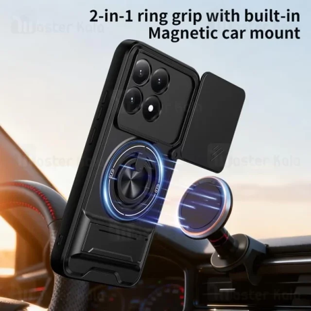 قاب ضد ضربه مگنتی Xiaomi 15T 5G Magnetic Multifunctional Case دارای محافظ دوربین - تصویر 3
