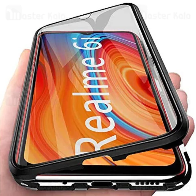 قاب مگنتی 360 درجه Realme 6i Magnetic 2 in 1 Case دارای گلس صفحه - تصویر 4