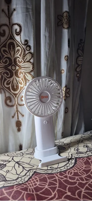 پنکه رومیزی شارژی بیوا Biva FA-01 Phone Stand Handheld Mini Fan - تصویر 7