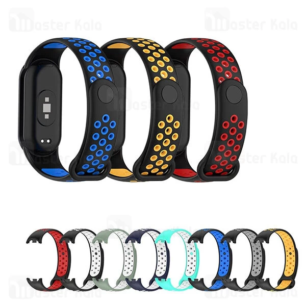 بند سیلیکونی طرح نایکی دستبند سلامتی شیائومی Xiaomi Band 9 / 8 Ventilate Strap