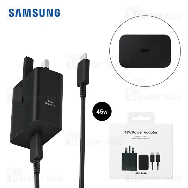 شارژر دیواری اصلی سامسونگ Samsung EP-T4511 توان 45 وات همراه با کابل