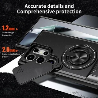 قاب ضد ضربه مگنتی Samsung Galaxy S24 ULTRA Magnetic Multifunctional Case دارای محافظ - تصویر 5
