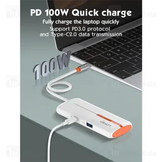 هاب 5 پورت تایپ سی الدینیو LDNIO DS-25U توان 100 وات - تصویر 5