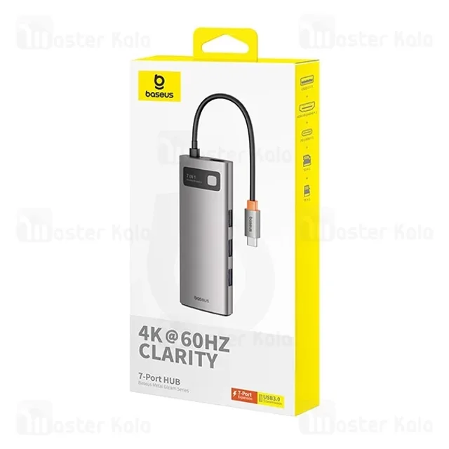 هاب 7 پورت بیسوس Baseus Metal Gleam B00030708811 توان 100 وات - تصویر 8