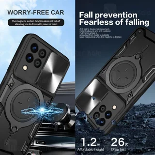 قاب ضد ضربه مگنتی Samsung Galaxy M53 Magnetic Support Case دارای محافظ دوربین - تصویر 6