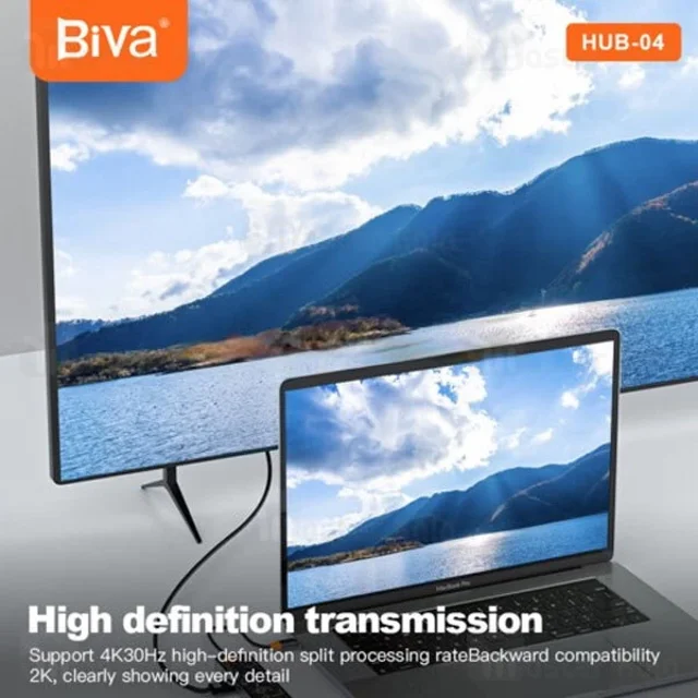 هاب 11 پورت تایپ سی بیوا Biva HUB-04 - تصویر 5