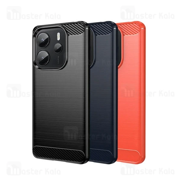 قاب فیبر کربنی شیائومی Xiaomi Redmi Note 14 5G / Poco M7 Pro 5G Rugged Armor Fiber Carbon