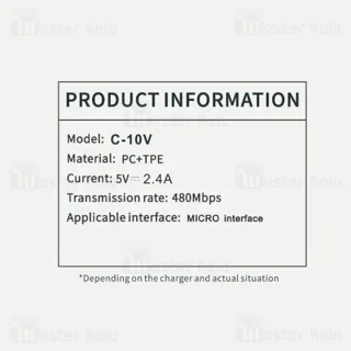 کابل میکرو یو اس بی بیوا Biva C-10V طول 1.2 متر شدت جریان 2.4 آمپر - تصویر 3