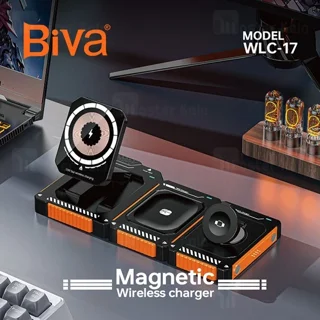 استند و شارژر وایرلس چند کاره مگ سیف بیوا Biva WLC-17 با قابلیت شارژ اپل واچ - تصویر 5