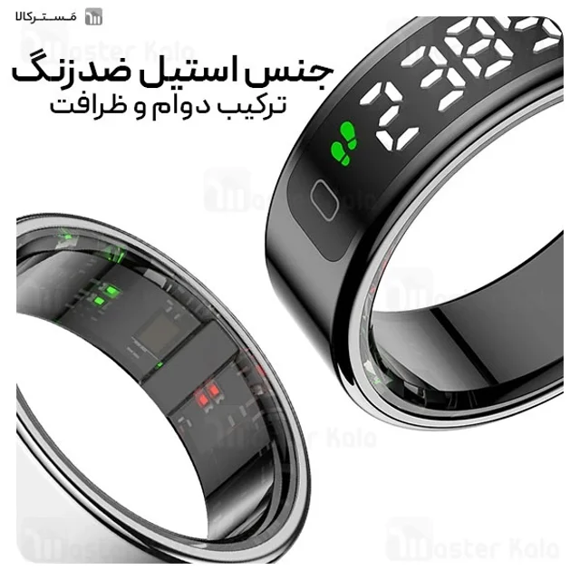 حلقه هوشمند بیوا Biva Ring-02 LED Smart Ring دارای صفحه نمایش - تصویر 6