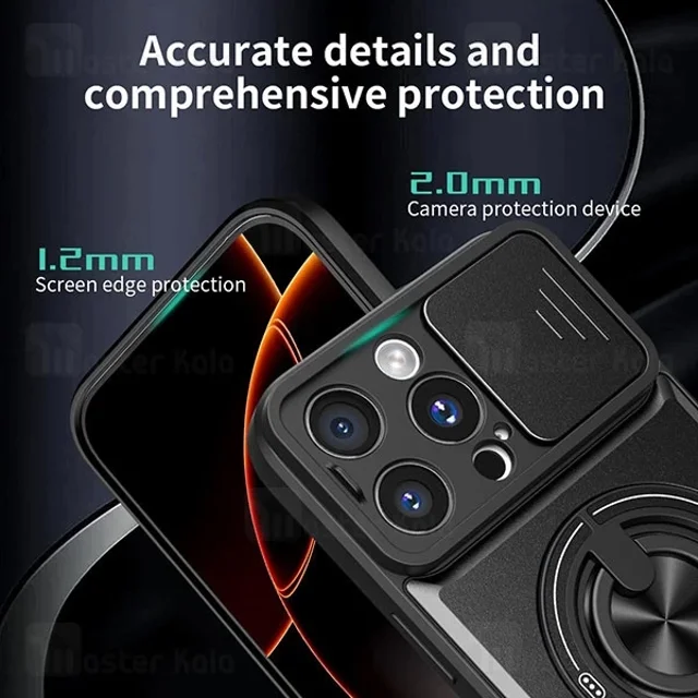 قاب ضد ضربه مگنتی Apple iPhone 16 Pro Magnetic Multifunctional Case دارای محافظ دوربین - تصویر 5