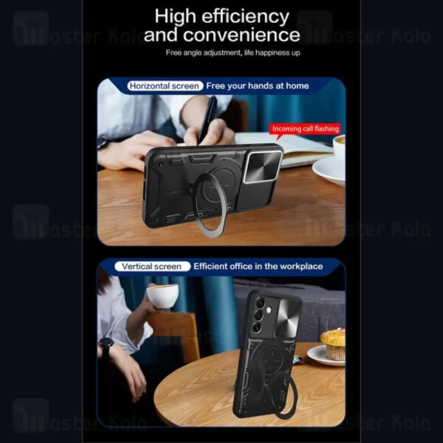 قاب ضد ضربه مگنتی Samsung Galaxy M54 5G Magnetic Support Case دارای محافظ دوربین - تصویر 5