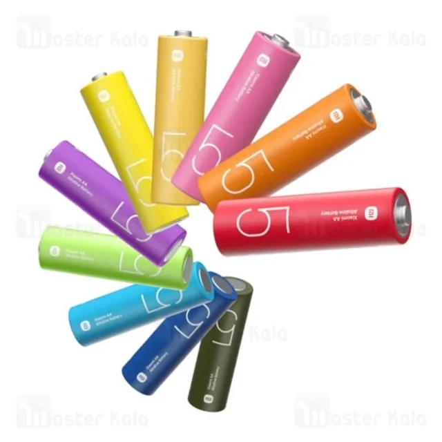 پک 10 تایی باتری رنگین کمانی قلمی شیائومی مدل Xiaomi ZI5 LR06 Alkaline AA - تصویر 2