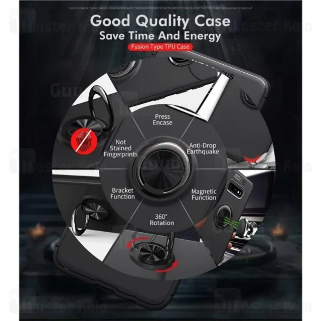 قاب ژله ای طرح چرم انگشتی سامسونگ Samsung Galaxy S10e AutoFocus Magnetic Ring - تصویر 8