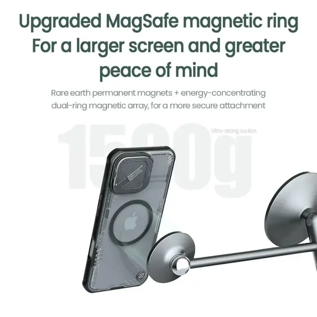 کاور مگنتی نیلکین مدل Iceblade Prop Magnetic MagSafe با محافظ دوربین و استند - رنگ مشکی - تصویر 6
