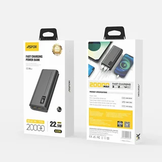 پاوربانک 20000 میلی آمپر آسپور مدل A336 - تصویر 2