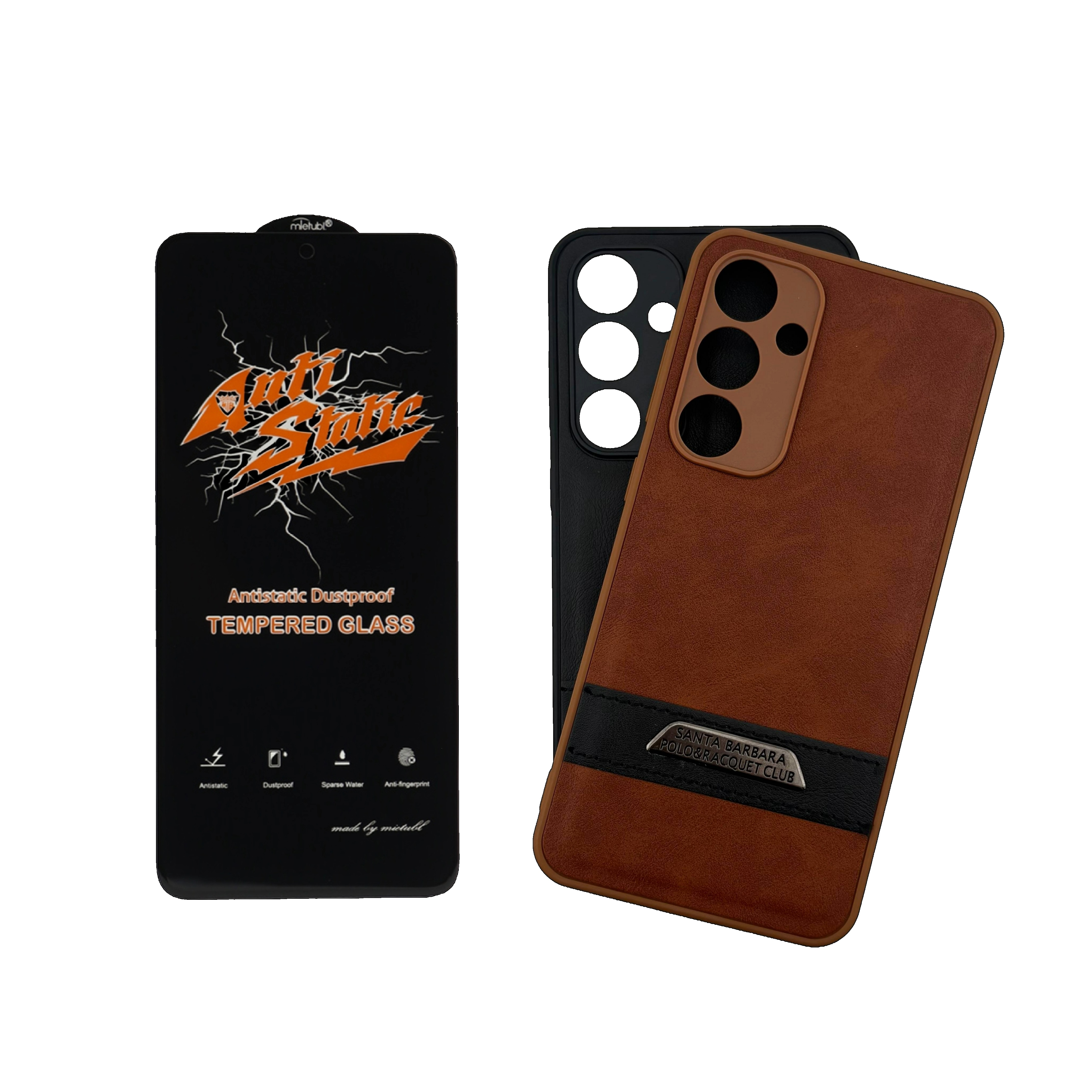 قاب چرمی سامسونگ گلکسی S24 FE به همراه گلس رایگان