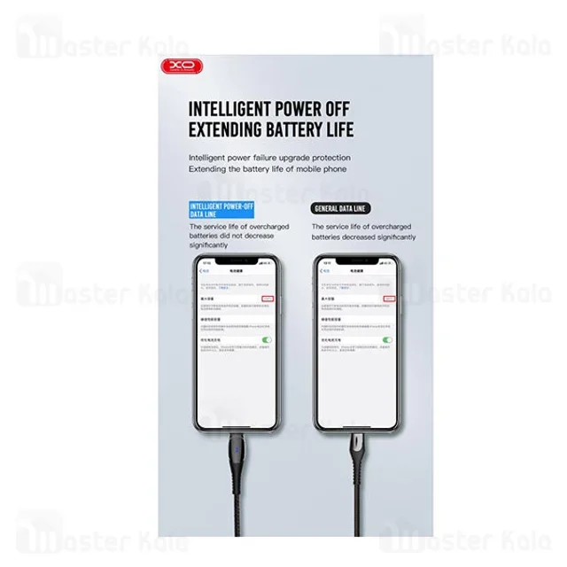 کابل لایتنینگ ایکس او XO NB145 طول 1 متر شدت جریان 2.4 آمپر - تصویر 3