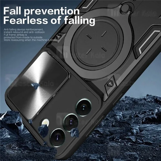 قاب ضد ضربه مگنتی Samsung Galaxy M14 4G Magnetic Support Case دارای محافظ دوربین - تصویر 5