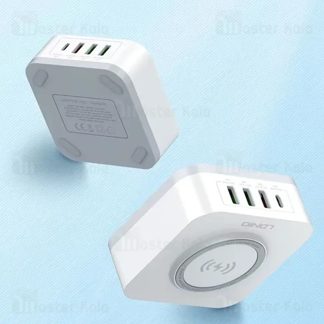 هاب شارژر 4 پورت و شارژر وایرلس الدینیو LDNIO AW004 توان 32 وات - تصویر 6