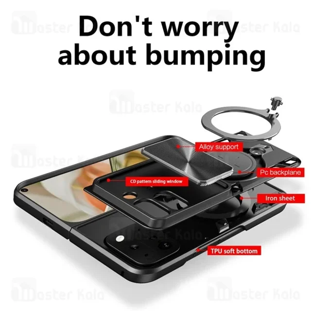 قاب ضد ضربه مگنتی گوگل Google Pixel 9 Pro Fold Magnetic Support Case دارای محافظ دوربین - تصویر 2
