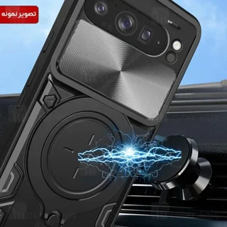 قاب ضد ضربه مگنتی گوگل Google Pixel 9 / 9 Pro Magnetic Support Case دارای محافظ دوربین - تصویر 3