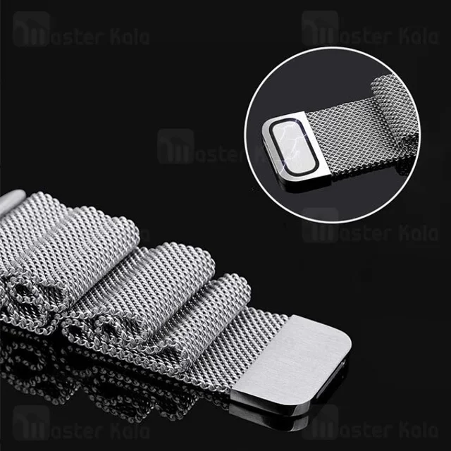 بند فلزی دستبند سلامتی شیائومی Xiaomi Mi Band 5 / 6 Stainless Steel Milanese Strap با قفل - تصویر 7