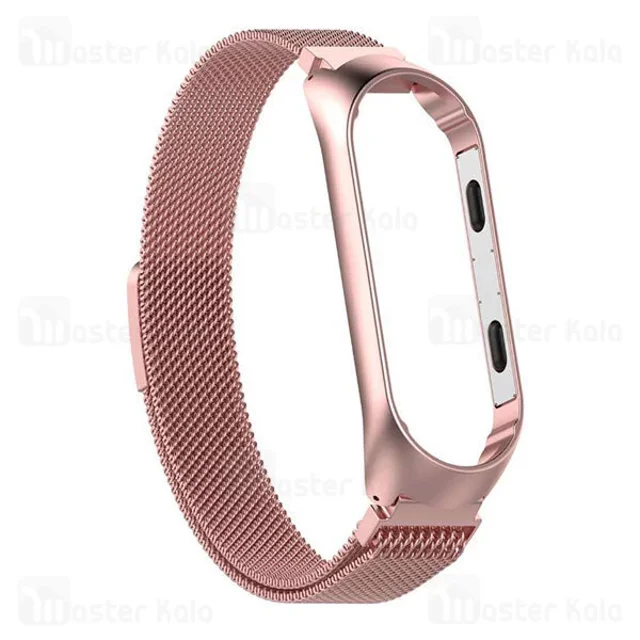 بند فلزی دستبند سلامتی شیائومی Xiaomi Mi Band 5 / 6 Stainless Steel Milanese Strap با قفل - تصویر 2