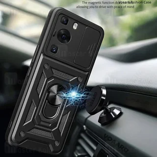 گارد محافظ ضد ضربه انگشتی Huawei P60 / P60 Pro SHUNIJA Case دارای محافظ دوربین - تصویر 4