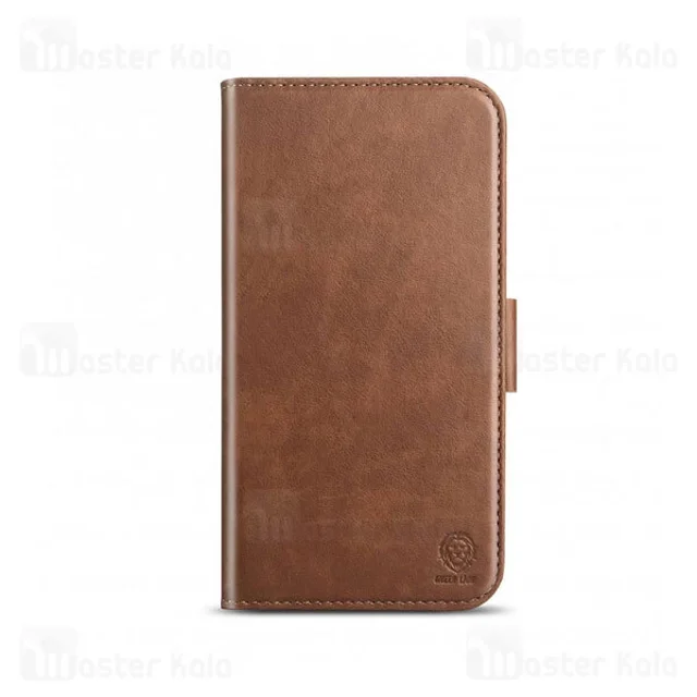 کیف چرمی مگ سیف گرین لاین آیفون Apple iPhone 13 Pro Green Lion 2 in 1 Leather Wallet - تصویر 5