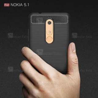قاب طرح فیبر کربنی نوکیا Nokia 5.1 2018 Rugged Armor Fiber Carbon - تصویر 2