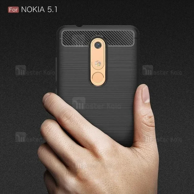 قاب طرح فیبر کربنی نوکیا Nokia 5.1 2018 Rugged Armor Fiber Carbon - تصویر 2